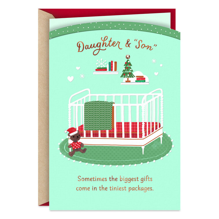 Bundle of Christmas Joy Christmas Card for Daughter and Son-in-Law