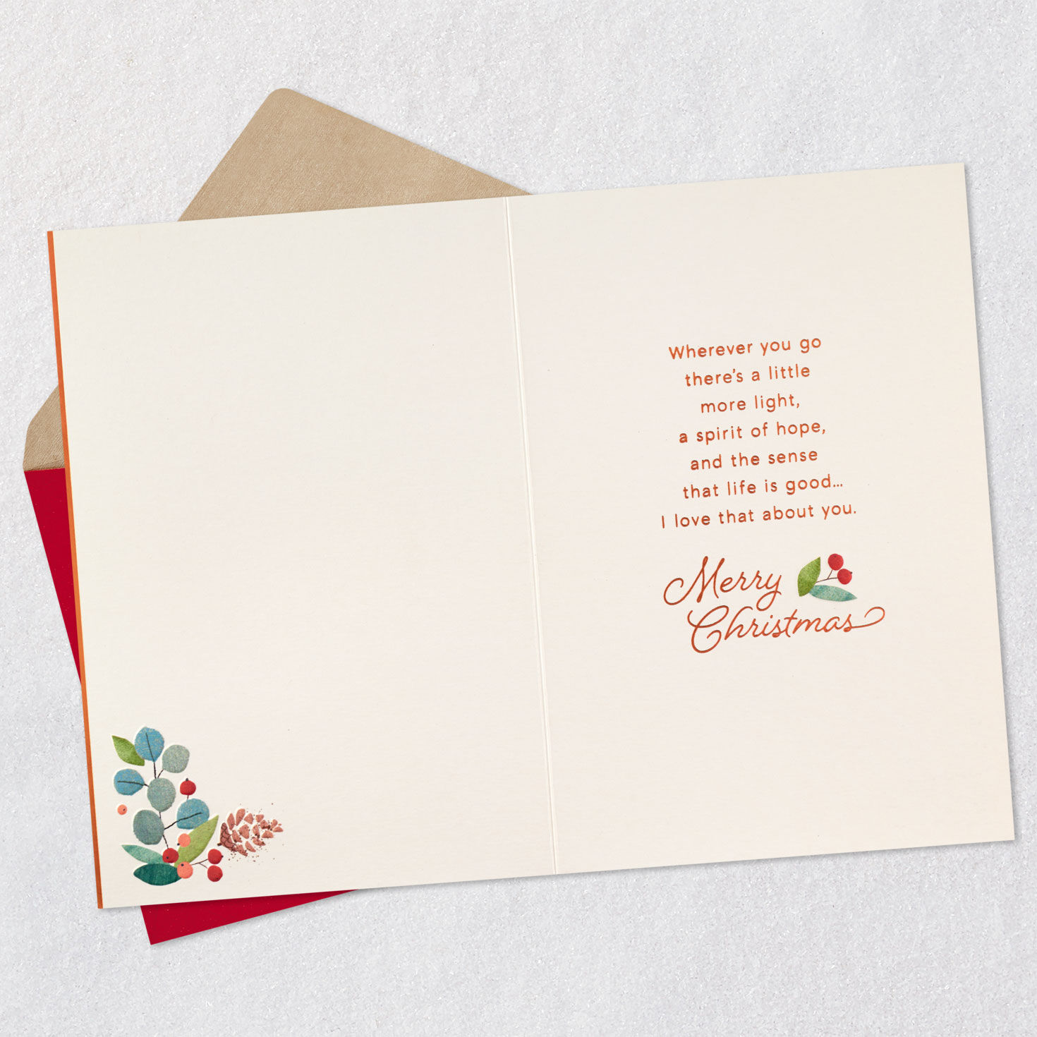 Winter Wreath Christmas Card for Sister Open card with envelope image number 3