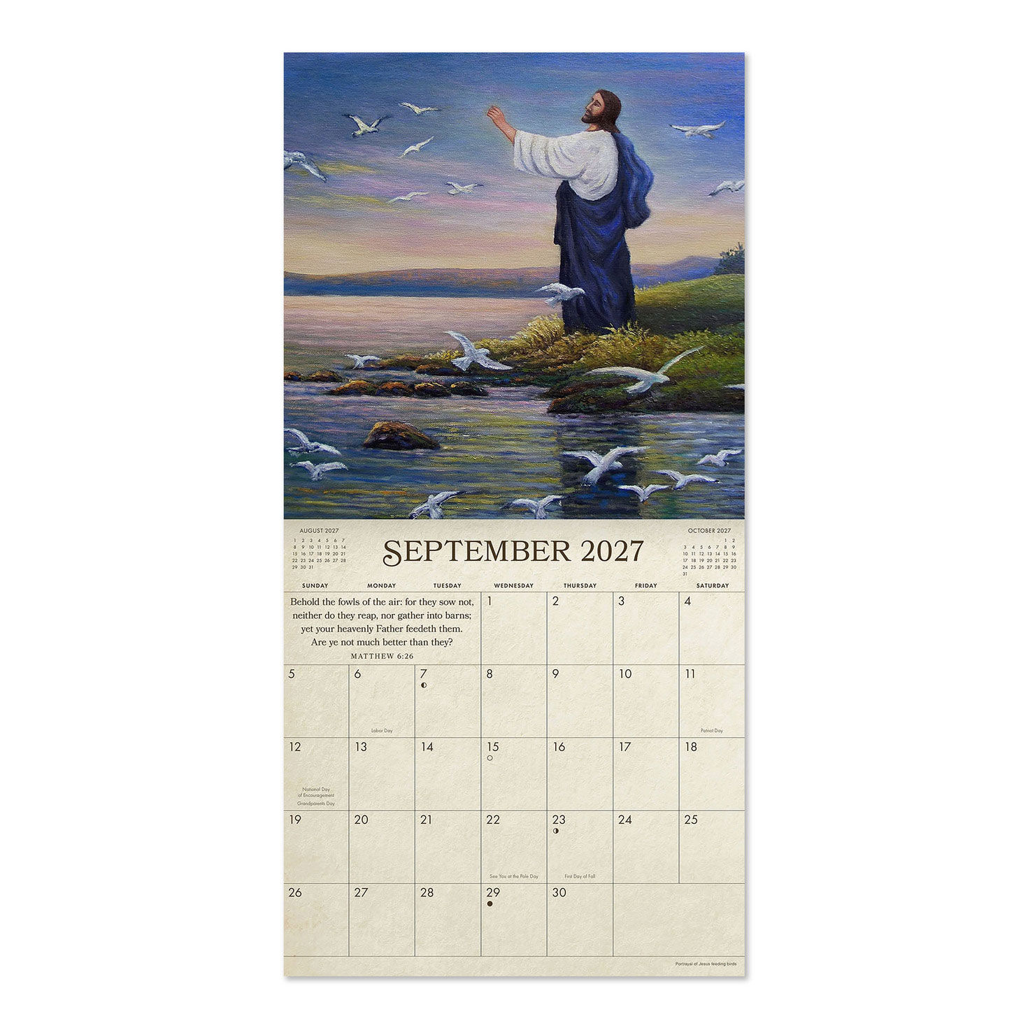 Jesus Light of World Christian 2027 Wall Calendar inside spread image number 3