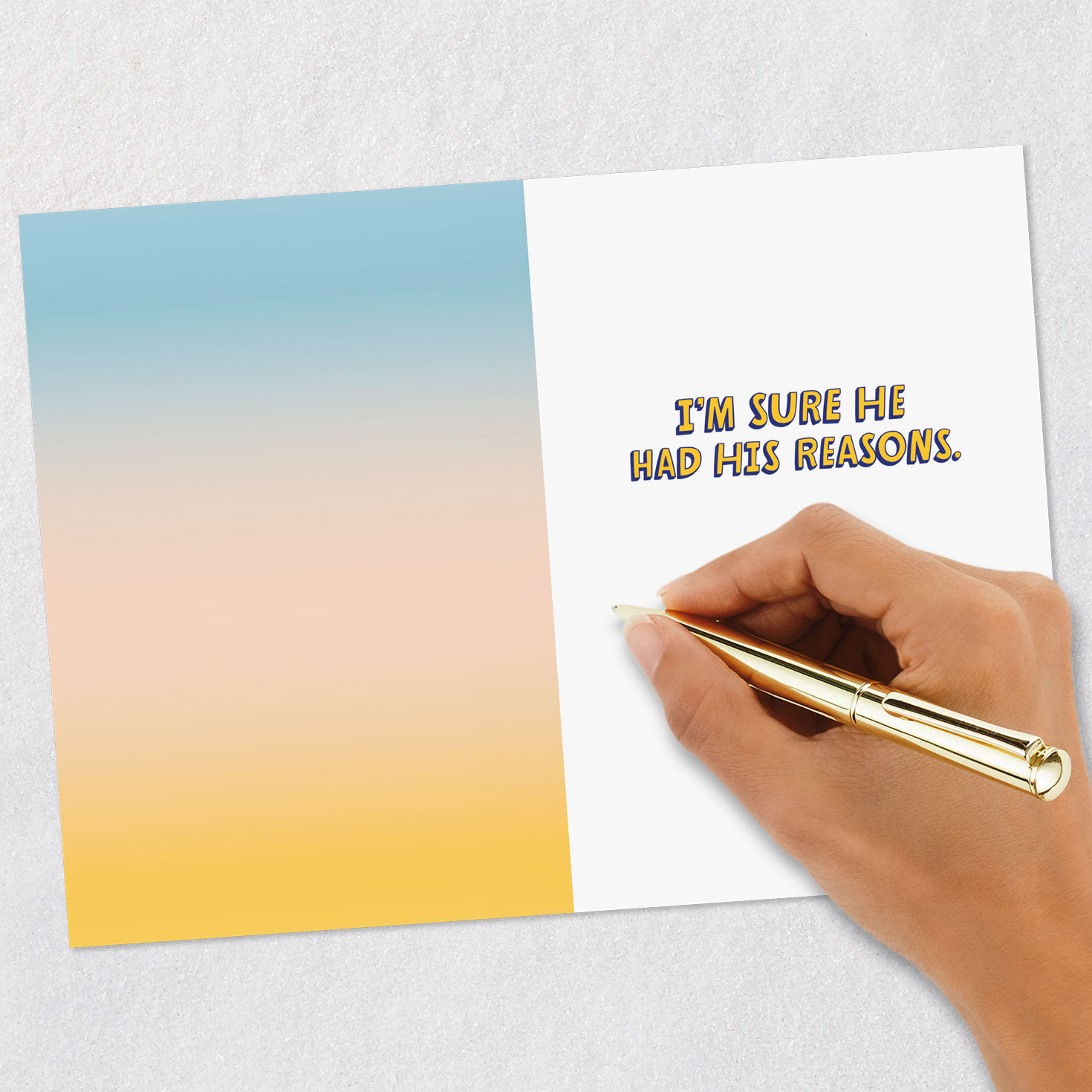 Heavenly Skies Over Mountains Father's Day Card Signing card image number 6