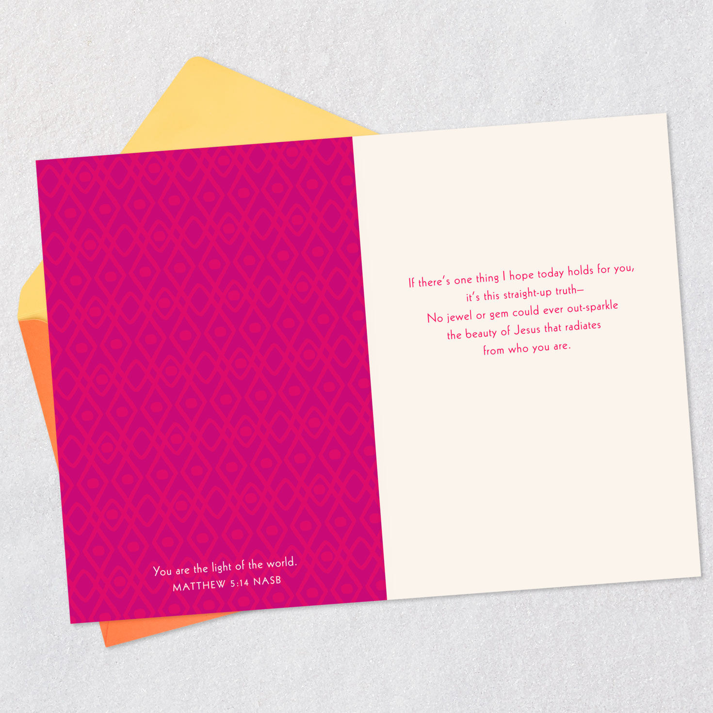 Stylish Girl in Pink Birthday Card for Her Open card with envelope image number 4