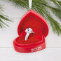 Engagement Ring 2025 Red Box Christmas Ornament hanging on tree image number 2