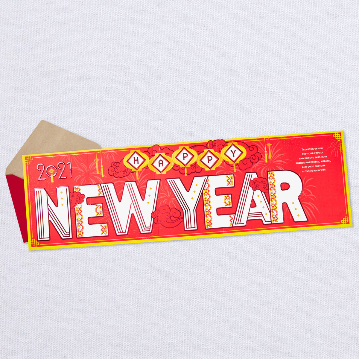 Thinking of You and Your Family 2021 Chinese New Year Card - Greeting