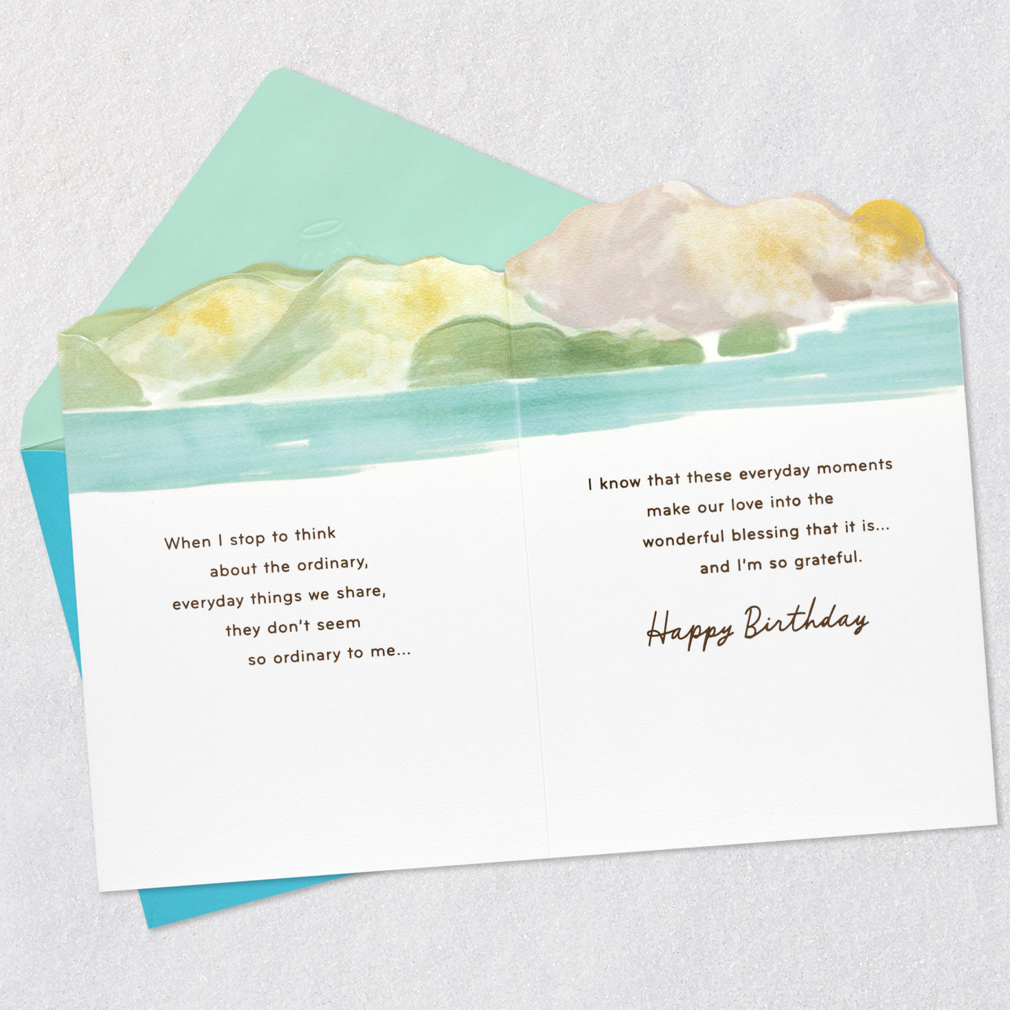 Sailboats Husband Birthday Card Open card with envelope image number 4