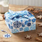 26" Blue Snowflakes Holiday Fabric Gift Wrap With Gift Tag, , large image number 2