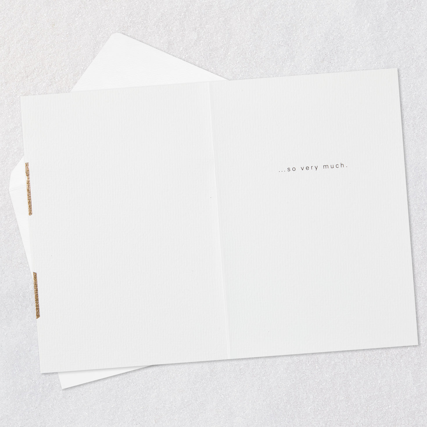 Gold Dots on Ivory Thank You Card Open card with envelope image number 3