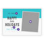 Funny Blue and White Flat Belated Holiday Photo Card, , large image number 5
