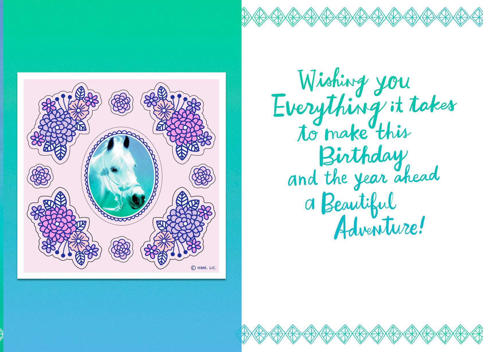 Starry Eyes Birthday Card With Stickers