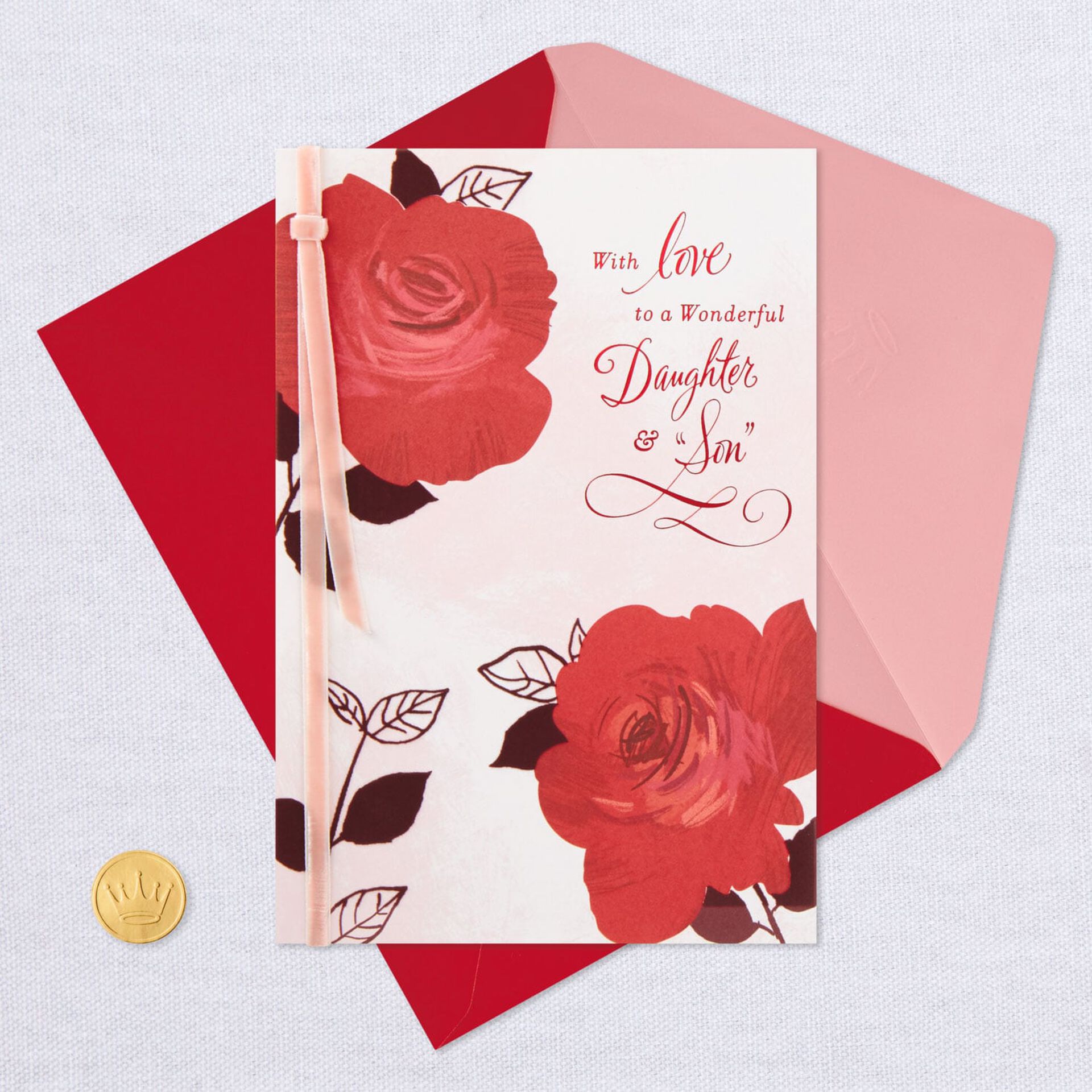Two Roses Valentine's Day Card for Daughter and Son-in-Law - Greeting Cards - Hallmark