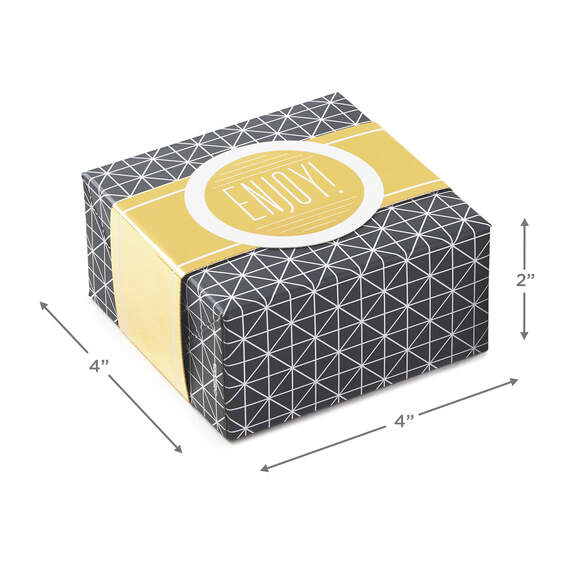 4" Gray Geometric 2-Pack Gift Boxes With Gold Bands, , large image number 4