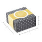 4" Gray Geometric 2-Pack Gift Boxes With Gold Bands, , large image number 4