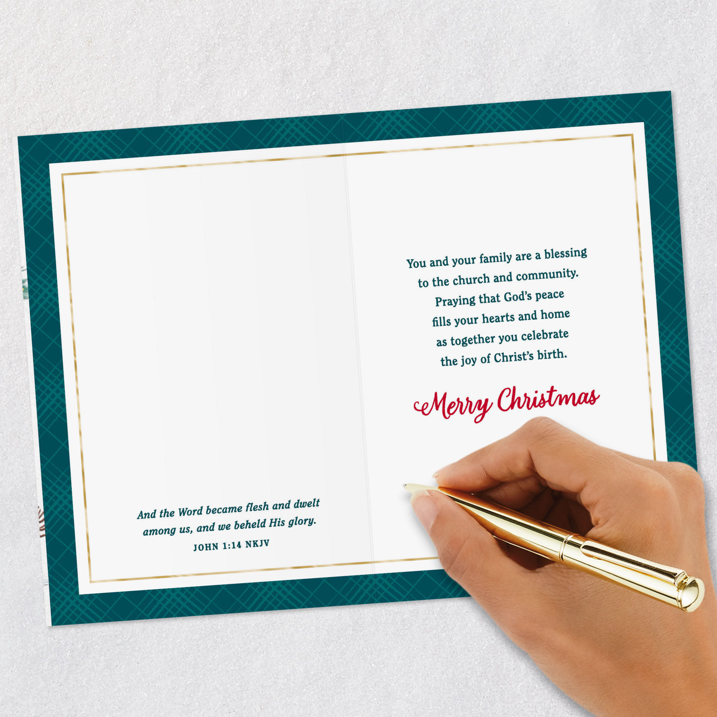 Church and Homes Religious Pastor Christmas Card Signing card image number 7