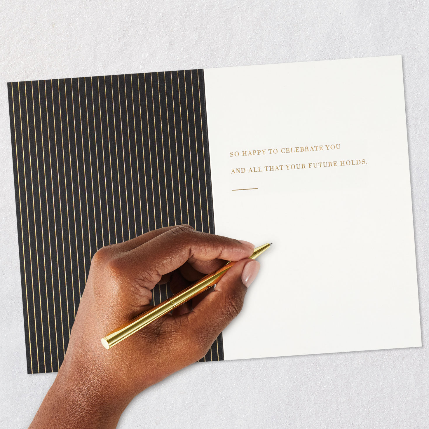 Black and Gold Gay Wedding Card Signing card image number 7