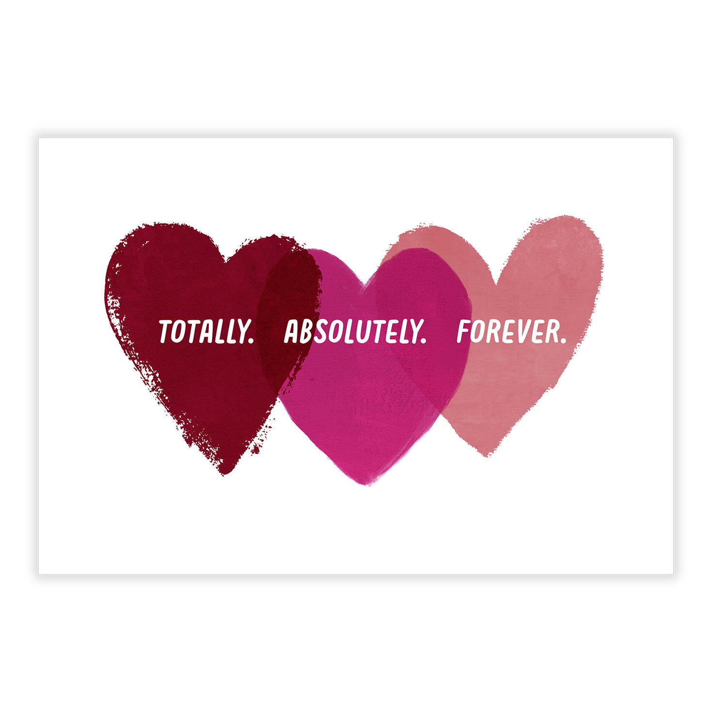 Personalized Red and Pink Hearts Love Card  image number 2