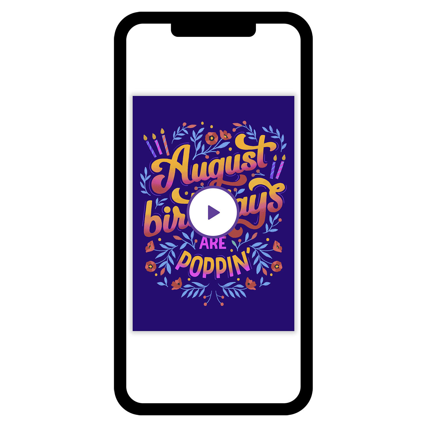 August Is Poppin' Birthday eCard