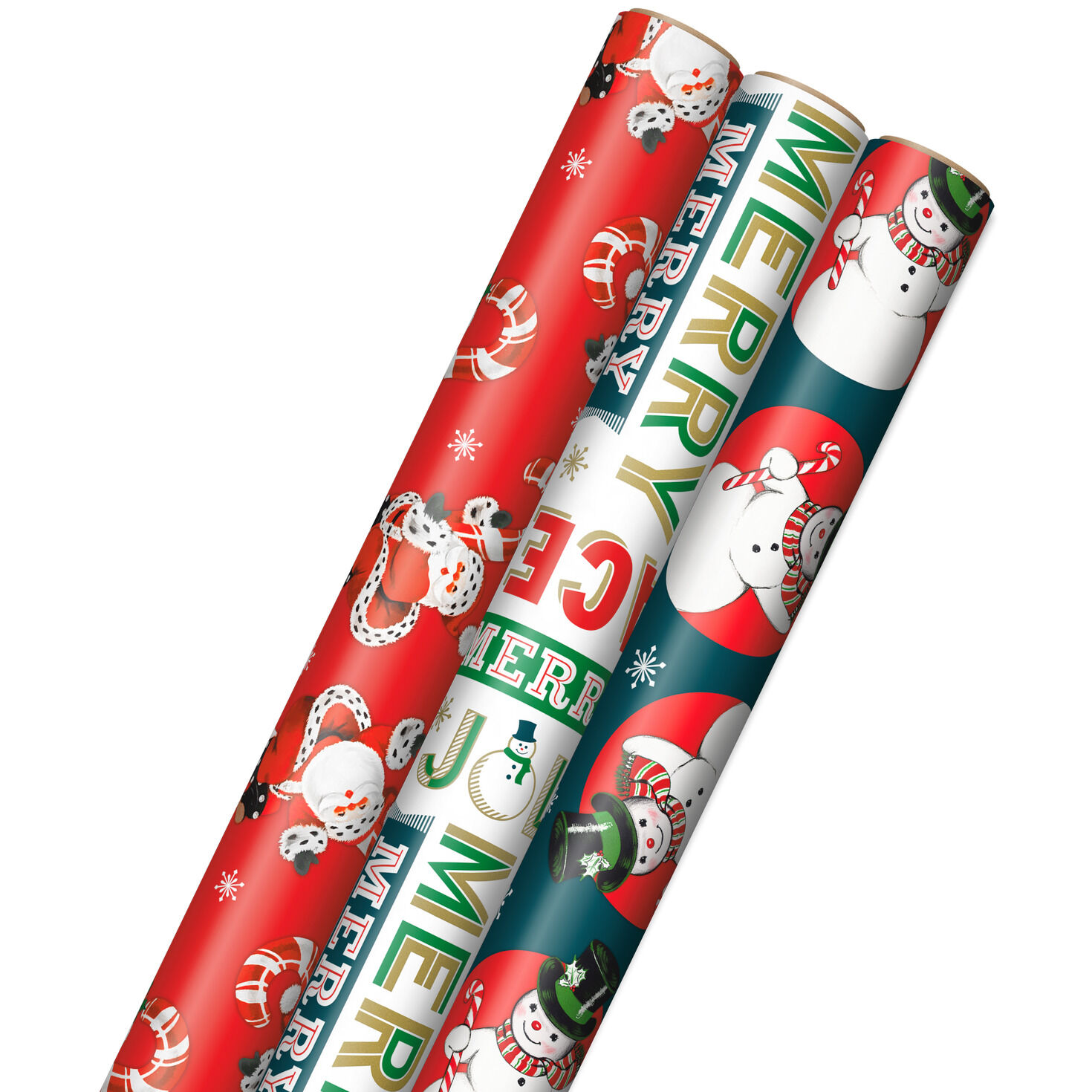 Retro Santa Holiday 20 x 27 Gift Wrap Sheets (Roll of 3