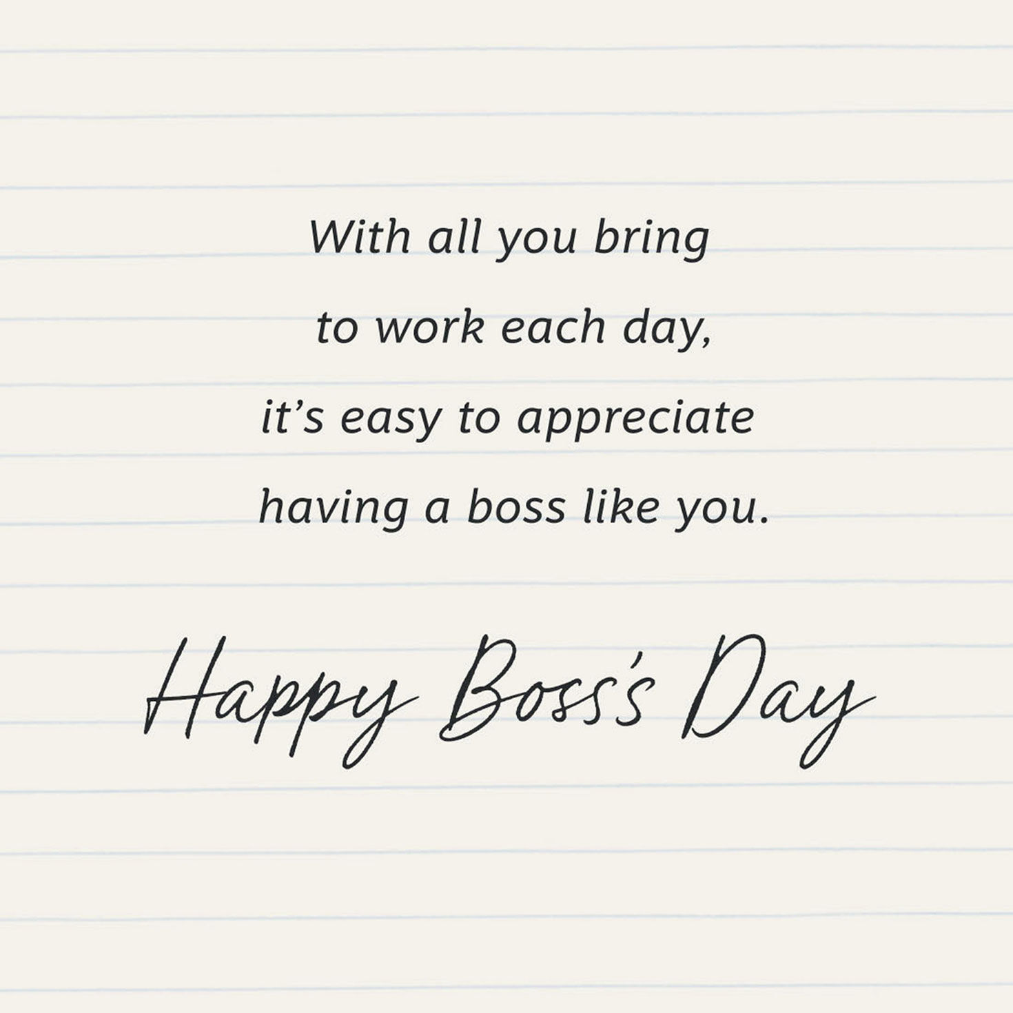 Notebook and Pencil Happy Boss's Day Card Sentiment image number 2