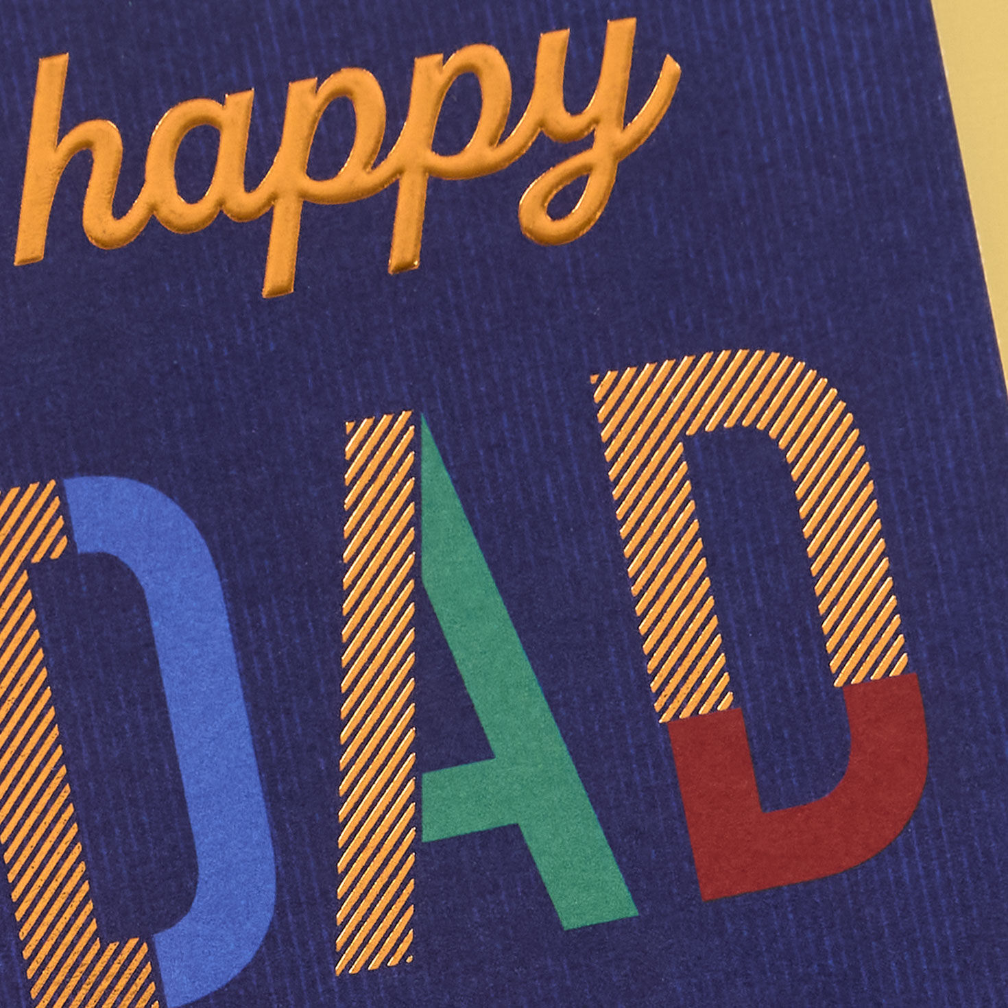 Bold Lettering on Blue Father's Day Card Card Front Detail image number 5