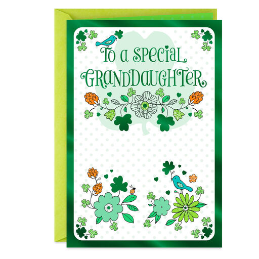 Wishes Full of Love St. Patrick's Day Card for Granddaughter, 