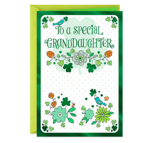 Wishes Full of Love St. Patrick's Day Card for Granddaughter, , large image number 1