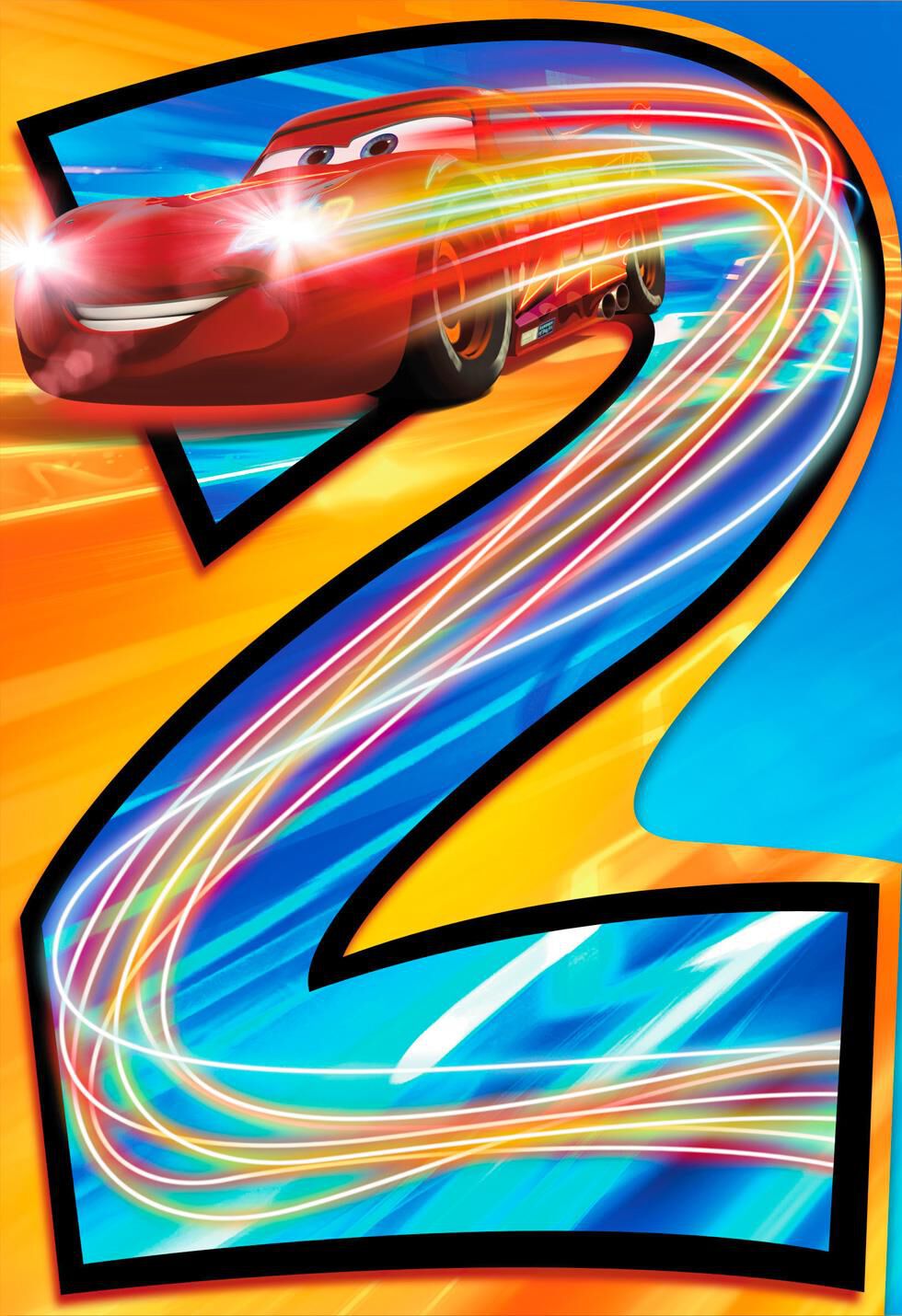 Disney/Pixar Cars Lightning McQueen Musical 2nd Birthday Card