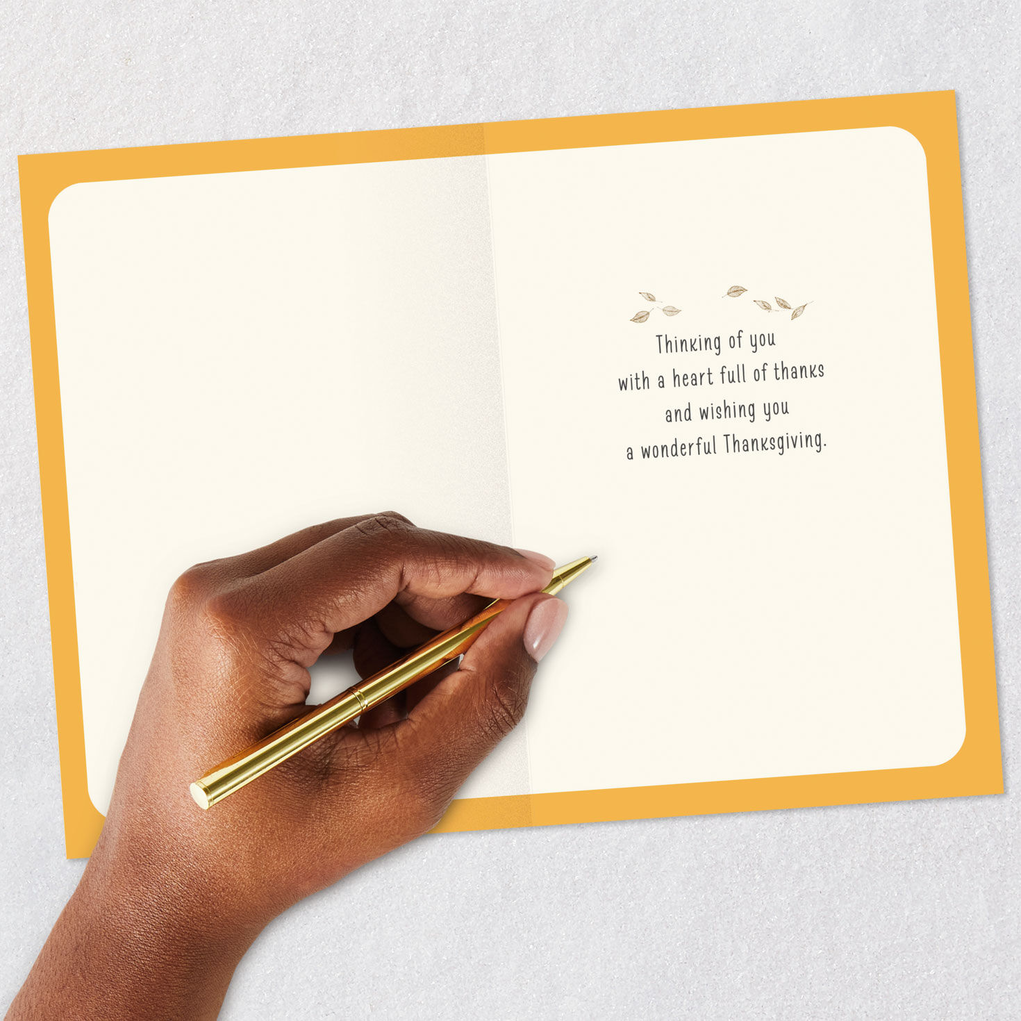 Woodland Animals Feast Thanksgiving Card Signing card image number 6