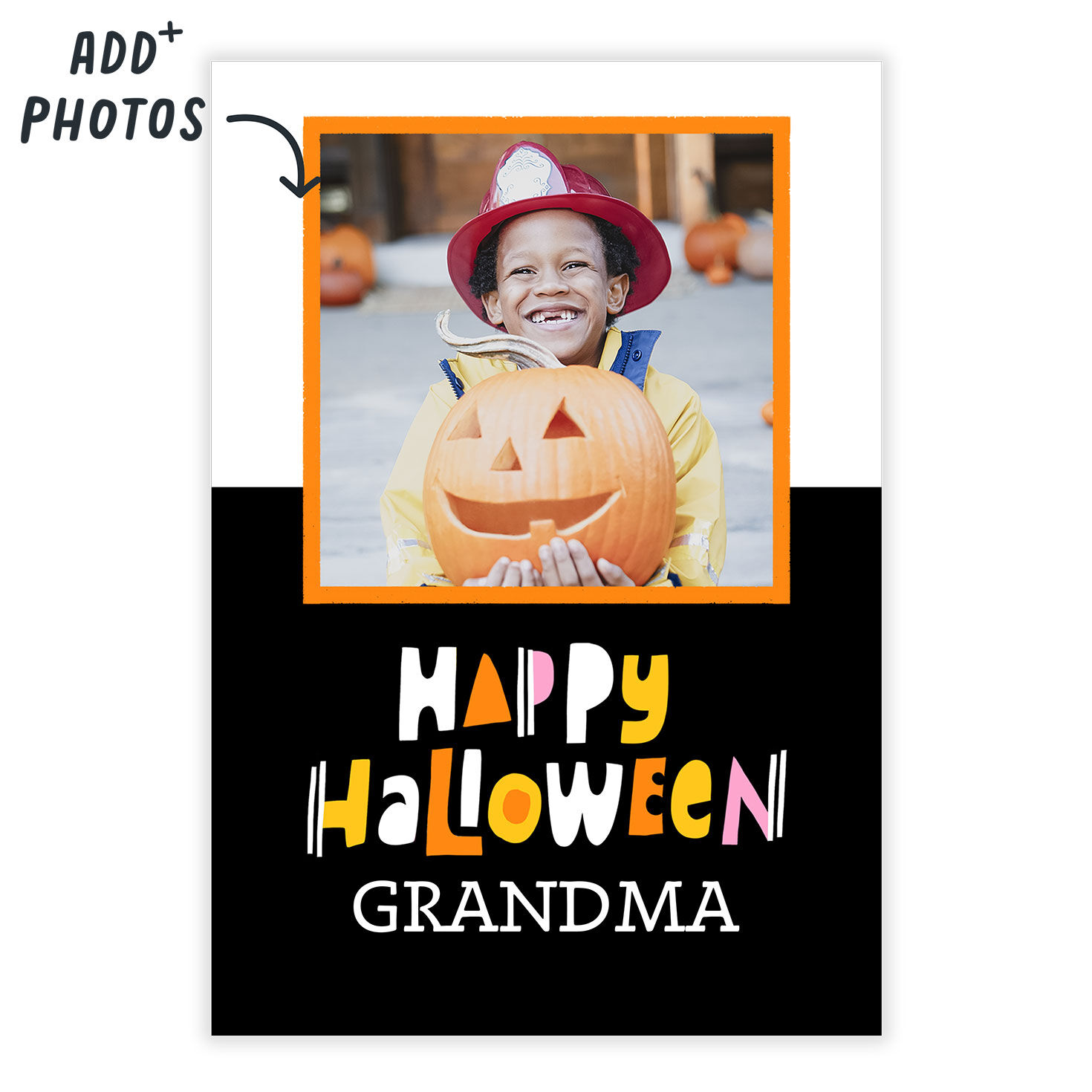 Personalized Lettering Happy Halloween Photo Card  image number 2