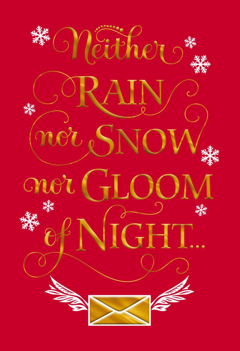 Thank You Christmas Card for Mail Carrier - Greeting Cards 