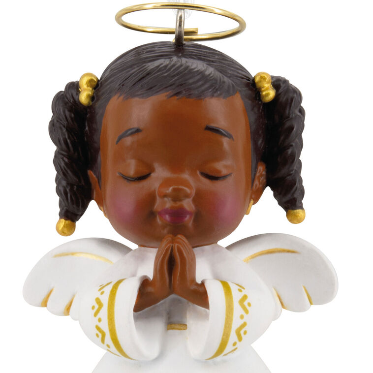 Mahogany Angel Hallmark Ornament, , large image number 4