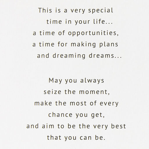 Seize the Moment Graduation Card for Her, 