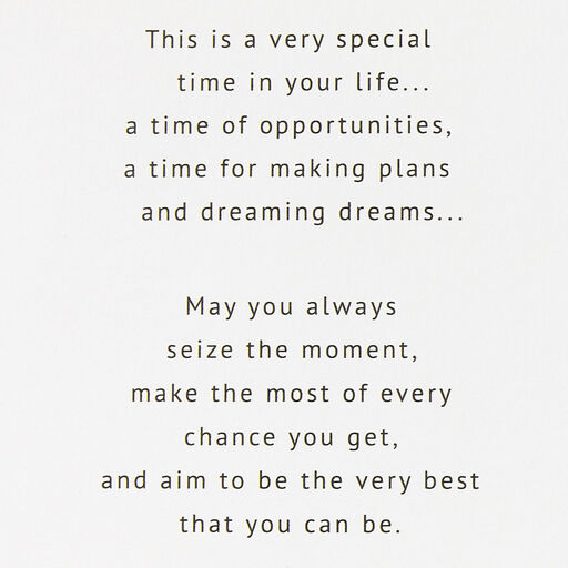 Seize the Moment Graduation Card for Her, 