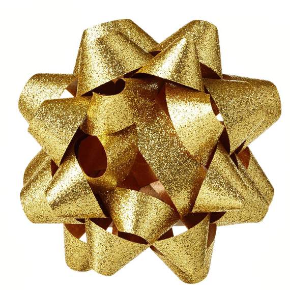 Gold Glitter Gift Bow, 4.5"