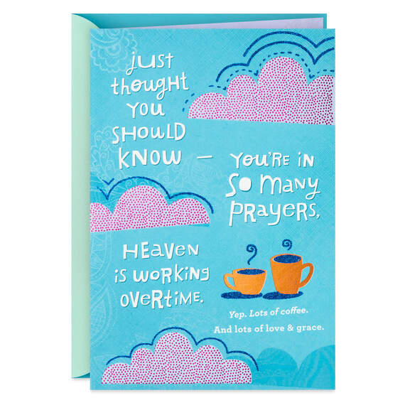 Heaven is Working Overtime For You Encouragement Card, , large image number 1