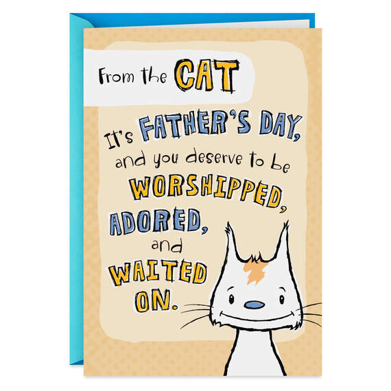 Being Me Funny Father's Day Card From Cat, , large image number 1