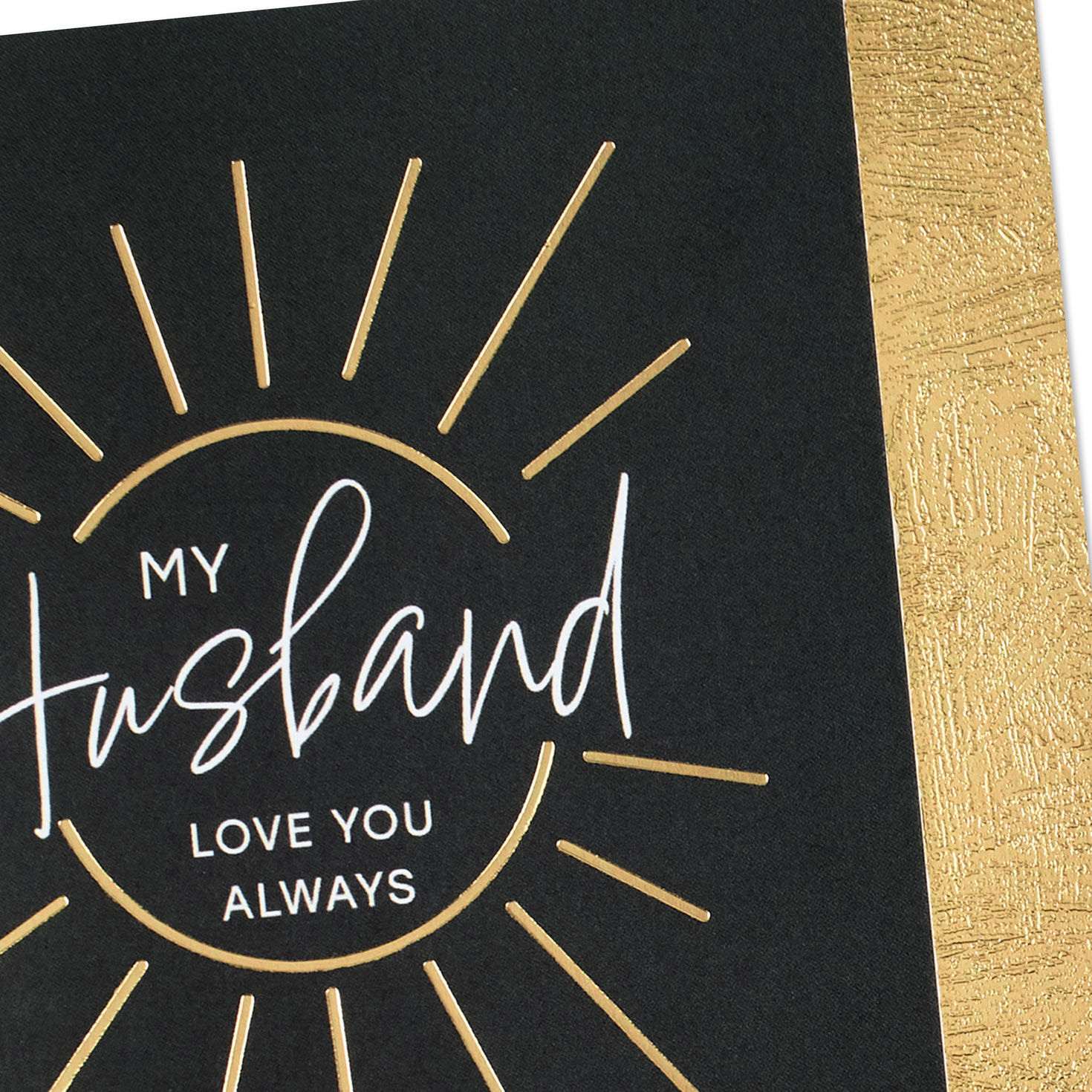 Gold Sun on Black Father's Day Card Card Cover Detail image number 5