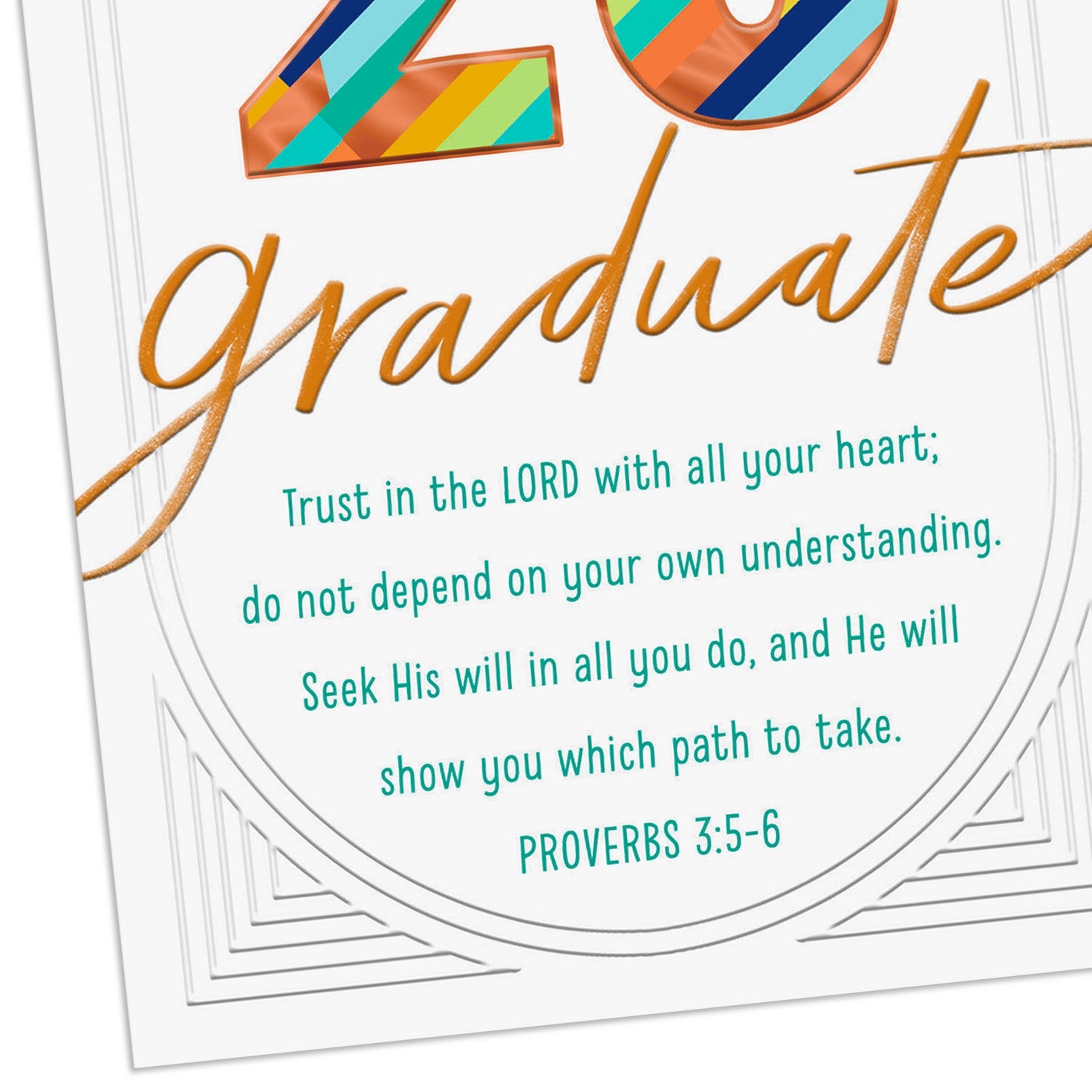 Cap on Colorful 2026 Graduation Money Holder Card Front Detail image number 6