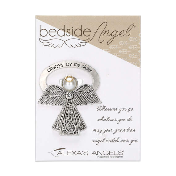 Bedside Angel With Crystals Figurine, 2.5"