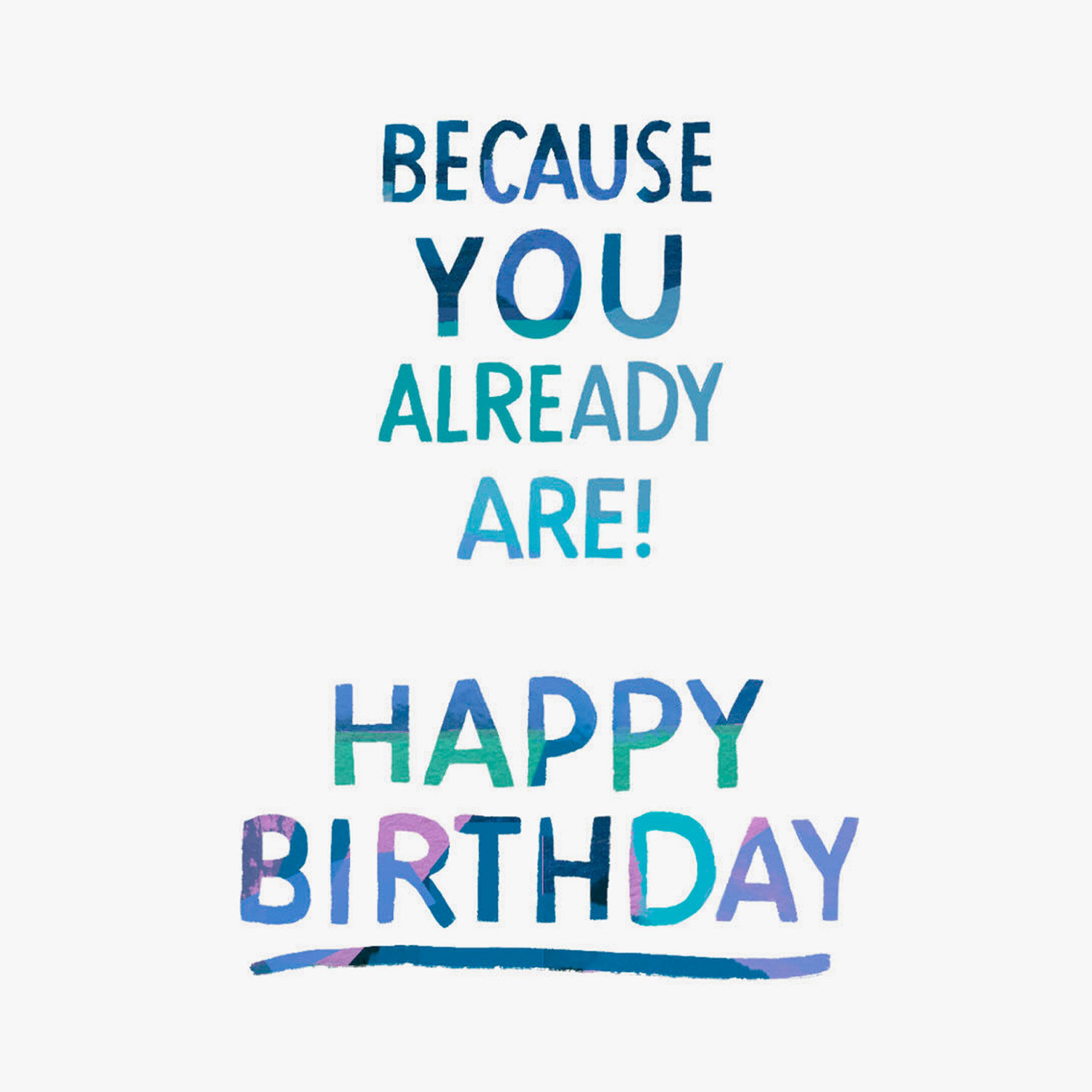 Orange, Blue and Teal on White 40th Birthday Card Sentiment image number 2