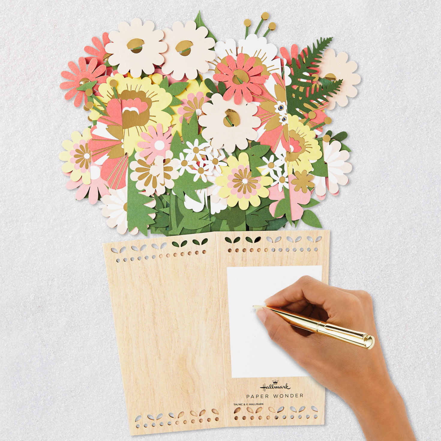 Jumbo Flower Bouquet in Vase 3D Pop-Up Blank Card, , large image number 6