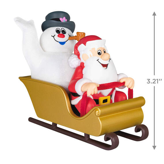 Frosty the Snowman™ Frosty and Santa Ornament, , large image number 3