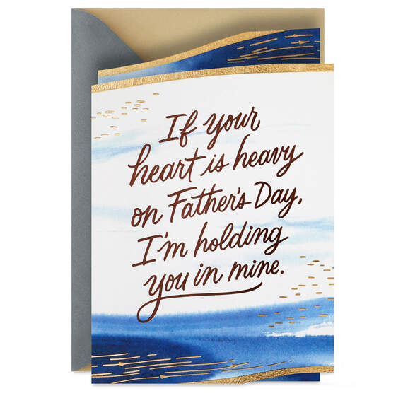 Heavy Heart Thinking of You Father's Day Card, , large image number 1