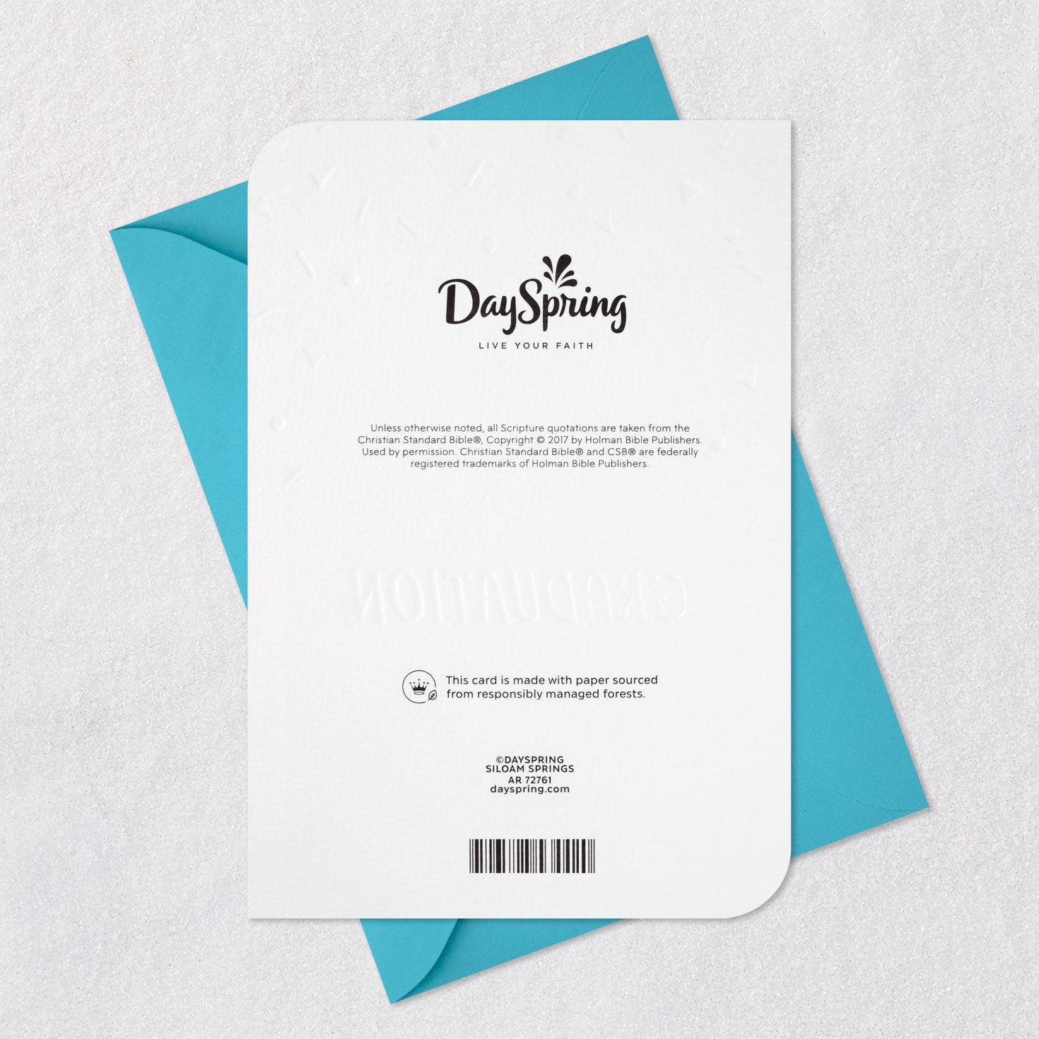 Finish Line Confetti Religious Graduation Card  image number 8