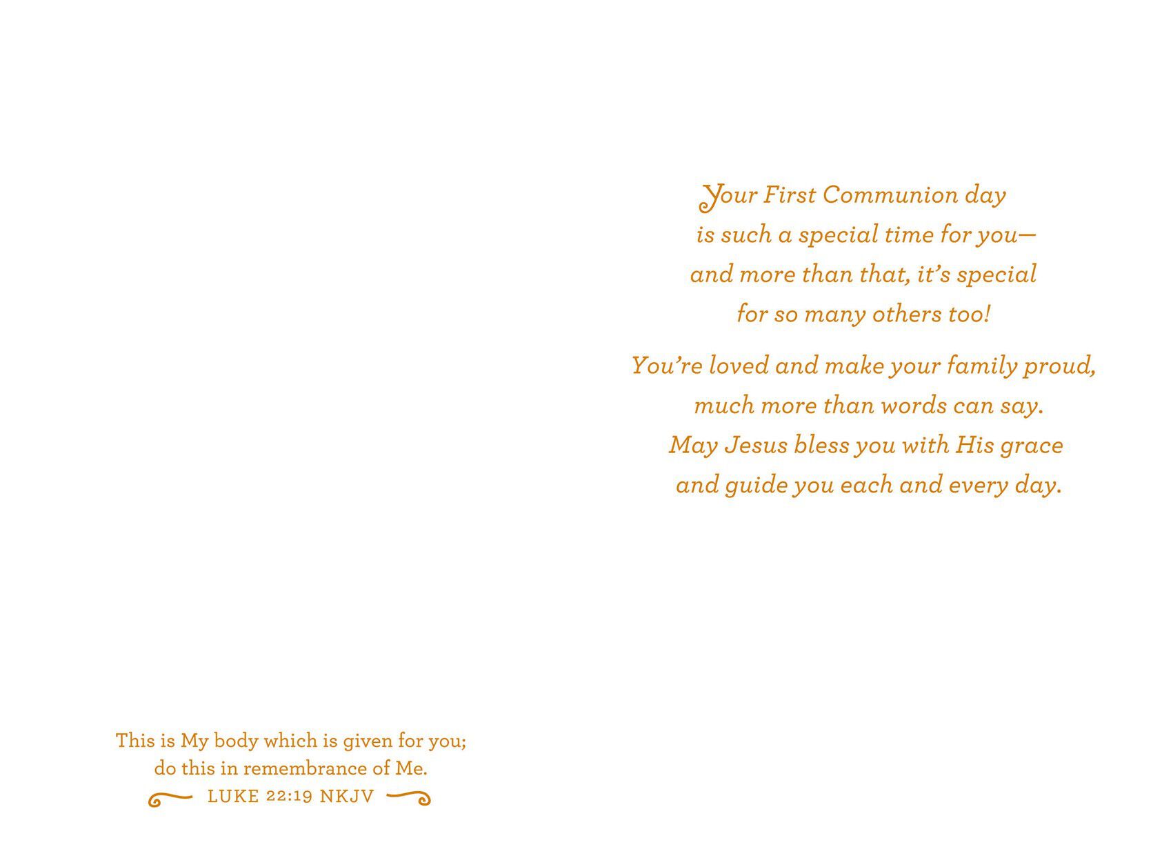 Great-Grandson First Communion Card