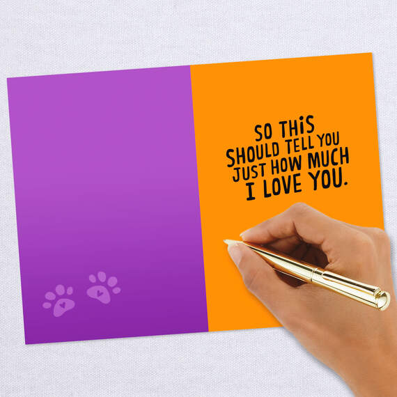 How Much I Love You Funny Halloween Card from the Cat, , large image number 6