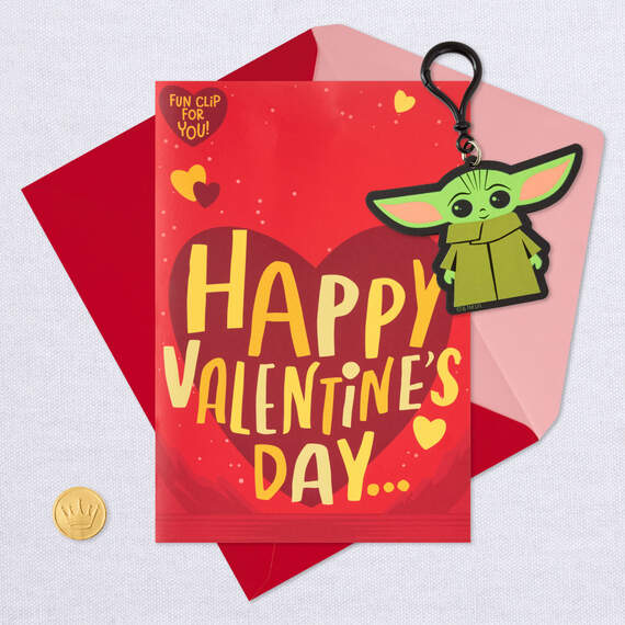 Star Wars: The Mandalorian™ Grogu™ Valentine's Day Card With Backpack Clip, , large image number 6