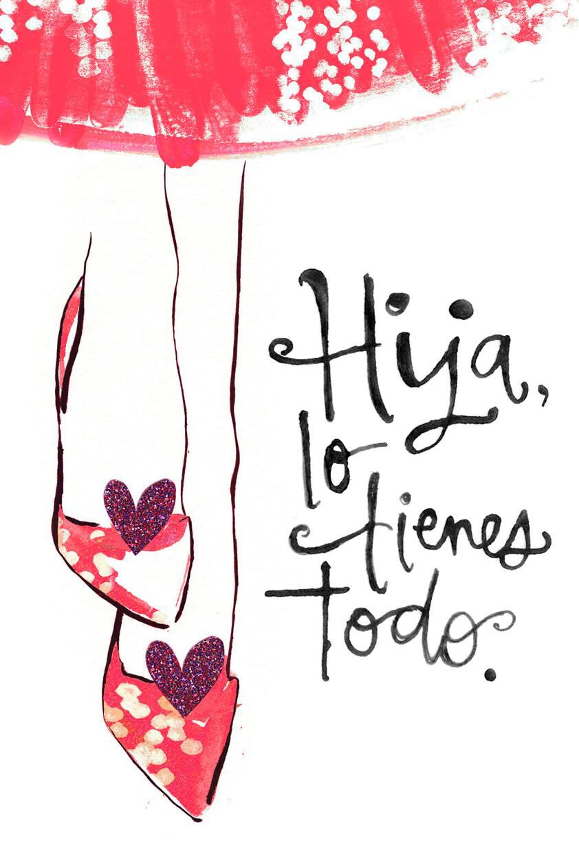 Love You Spanish-Language Valentine's Day Card for Daughter