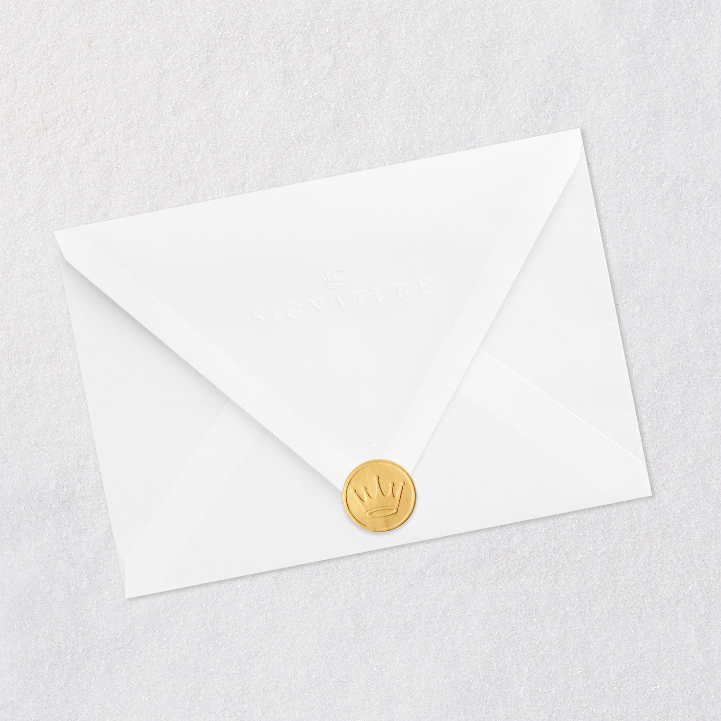 Purple and Yellow Pansies in White Cart Blank Card Envelope Back with Seal image number 7