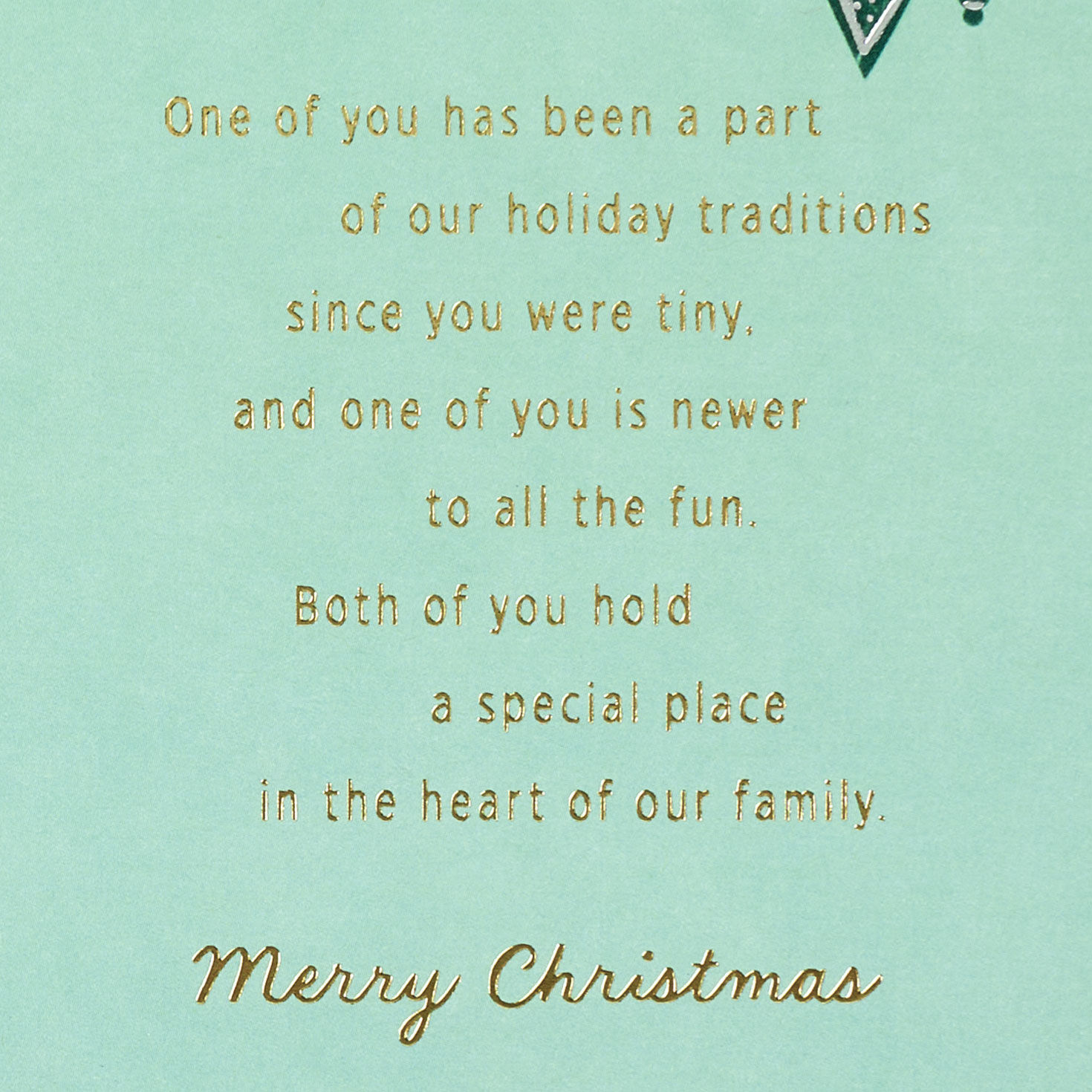 Decorated Tree Family Christmas Card for Both Sentiment image number 2