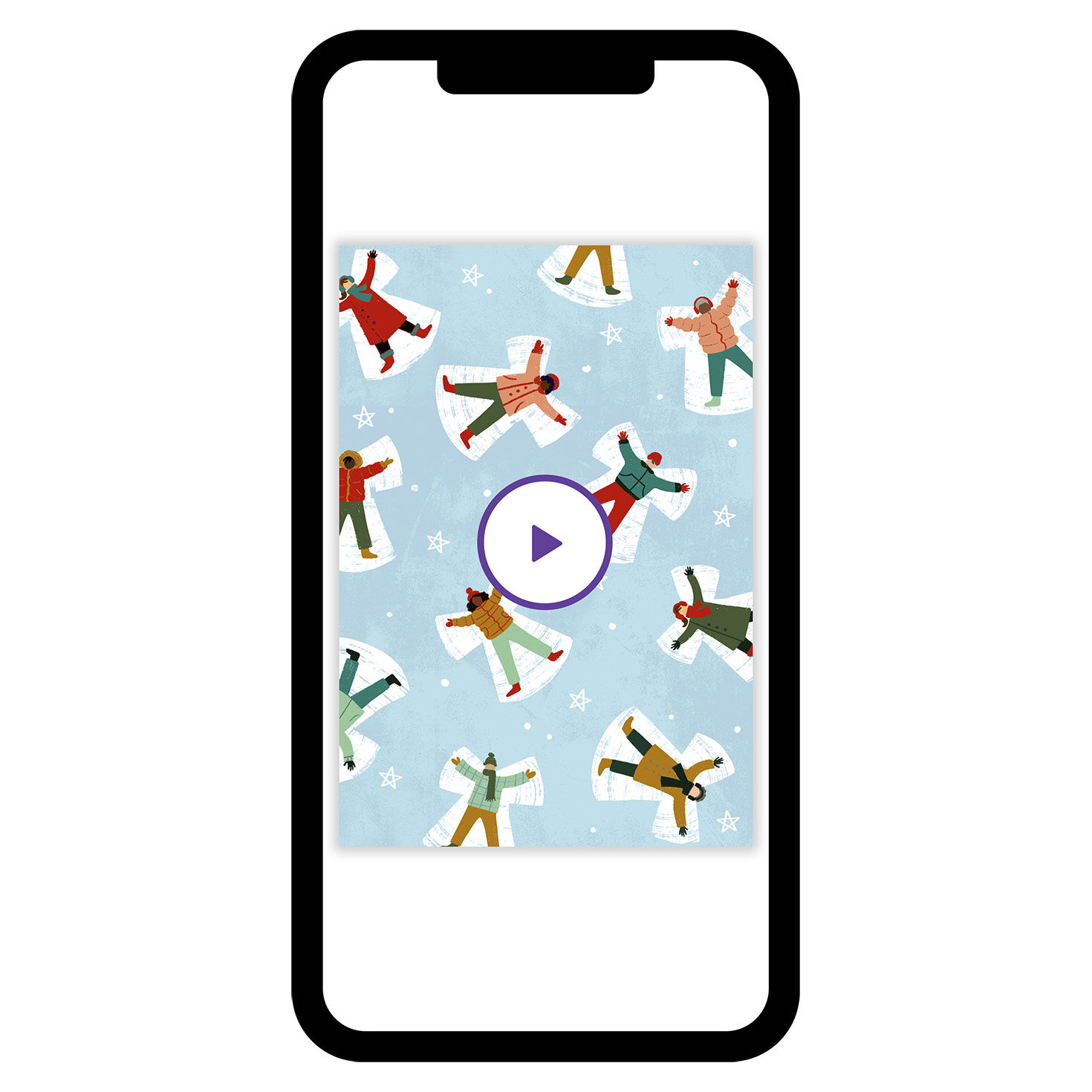 Snow Angels Holiday eCard, , large image number 1