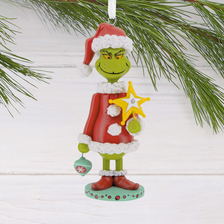 Grinch Nutcracker Christmas Ornament hanging on tree image number 2